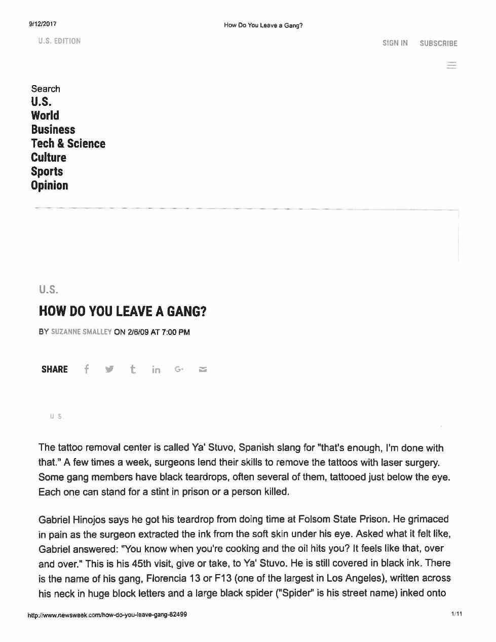 How do you leave a gang